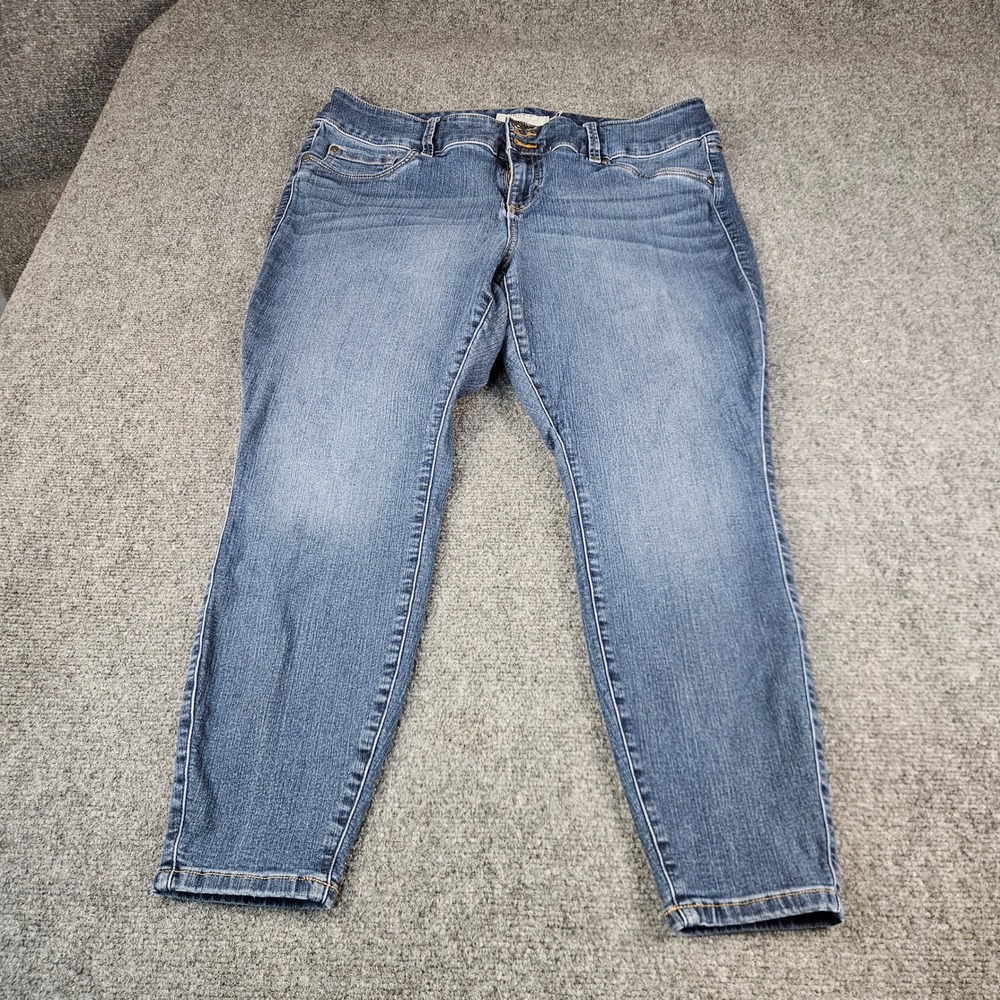 Torrid Denim First At Fit Skinny Jeans Blue Medium Wash Plus Size 20S Stretch